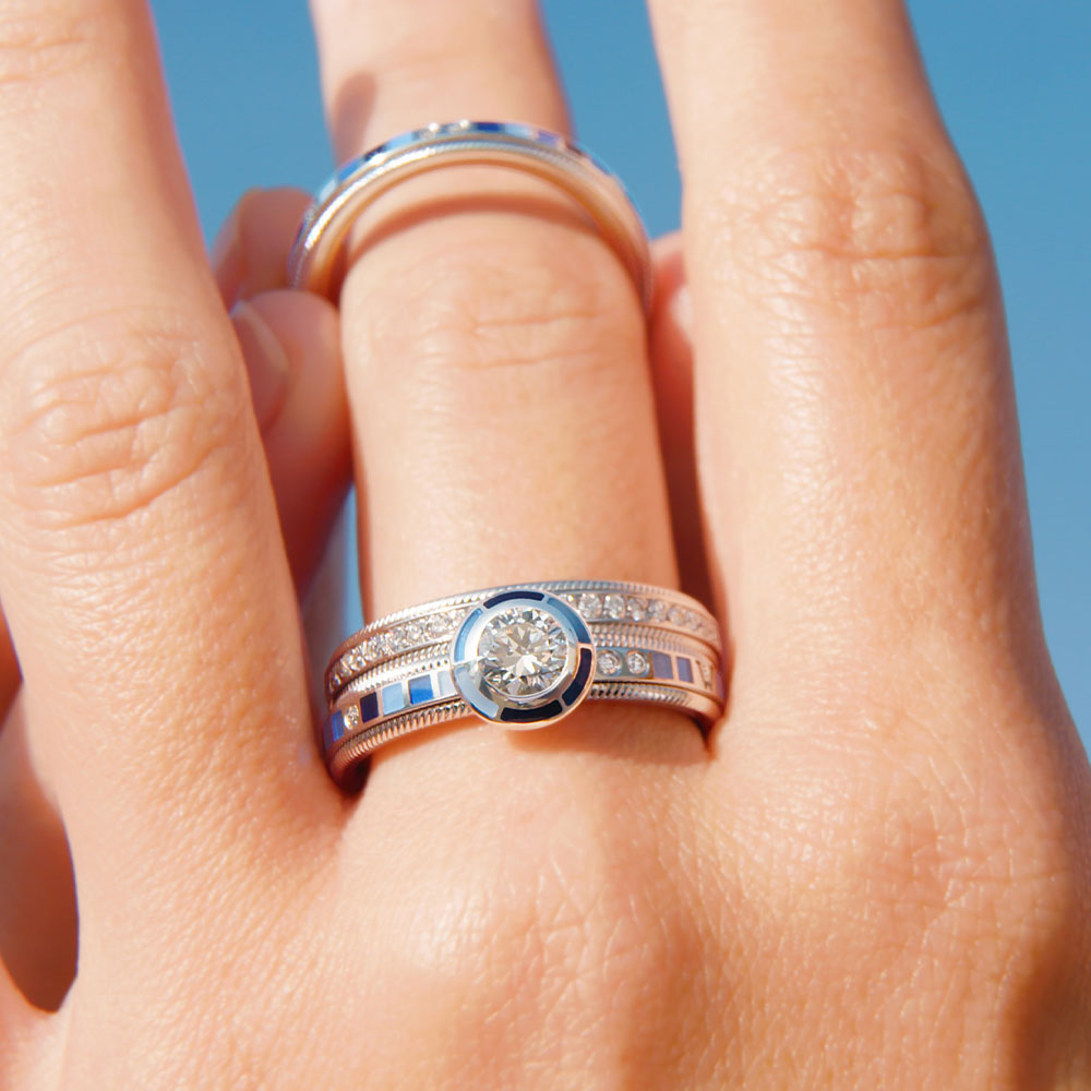 Wellendorff Ring DANKE FUER Ozean Ring OZEAN zart Ring BRILLANT JULIE 1000x1000px